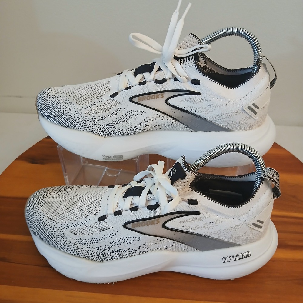 Brooks Glycerin StealthFit 21 Womens 7.5 White Running Shoes 1204101B135